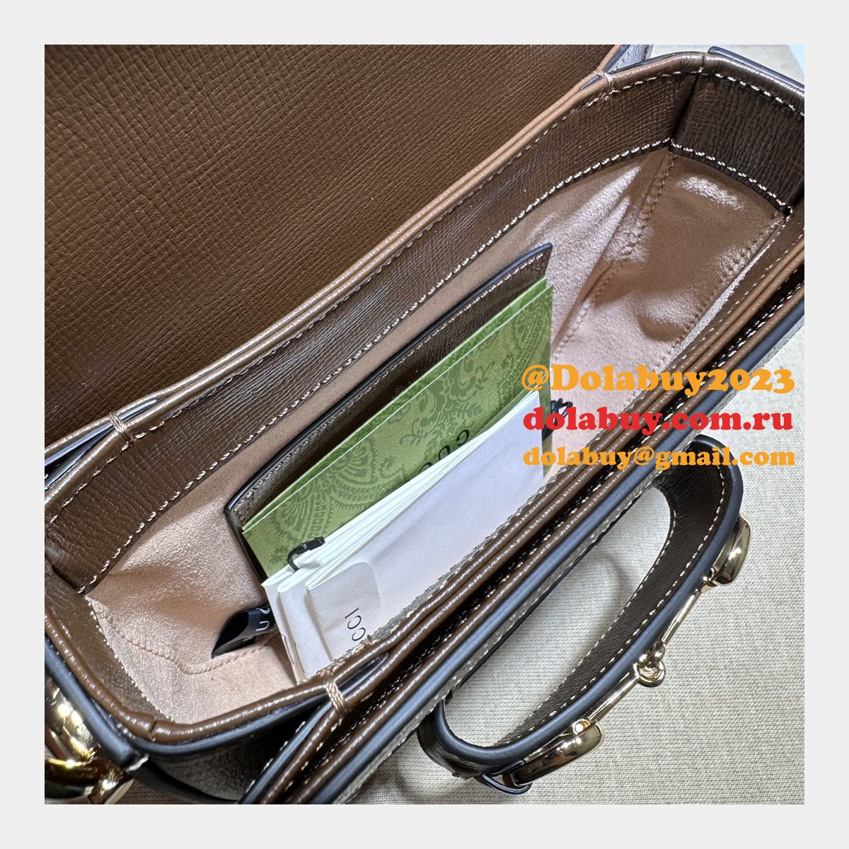 Buy AAAA Gucci 760191 Horsebit Rounded Fake Designer Bags