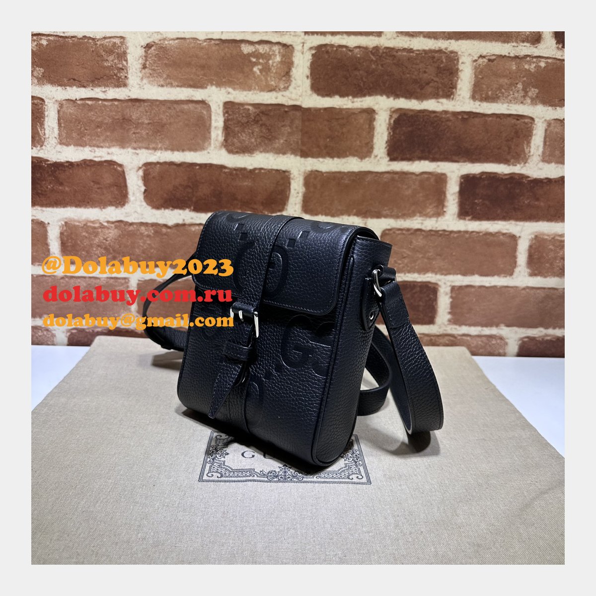 Jumbo GG 1:1 Mirror Messenger 760235 Gucci Replica Bag