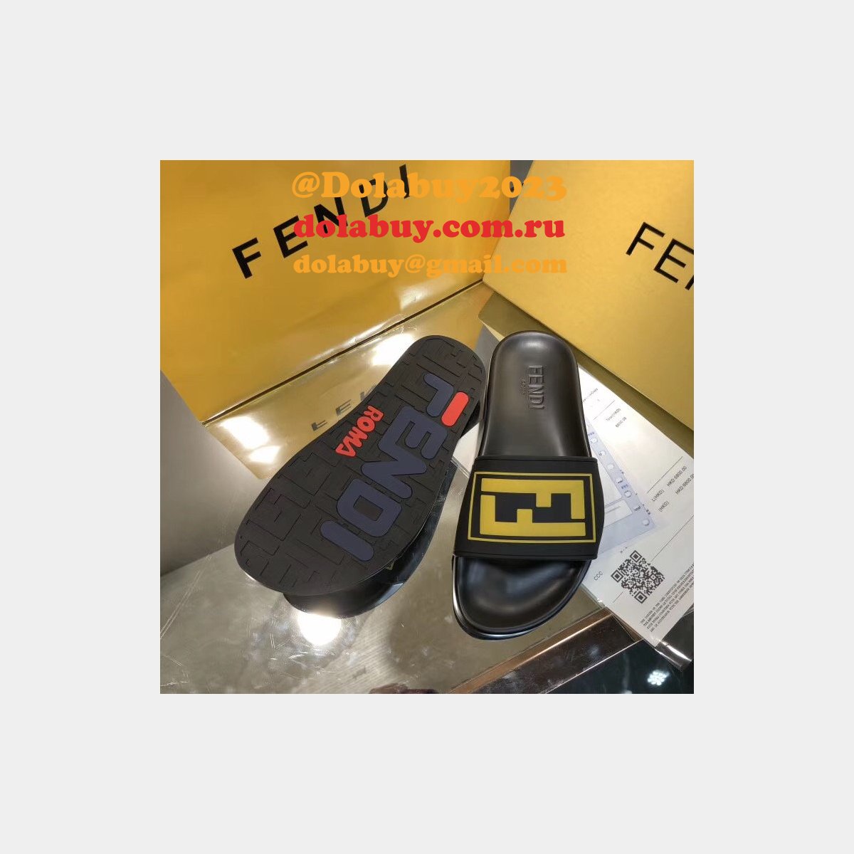Fashion Fendi casual Slippers