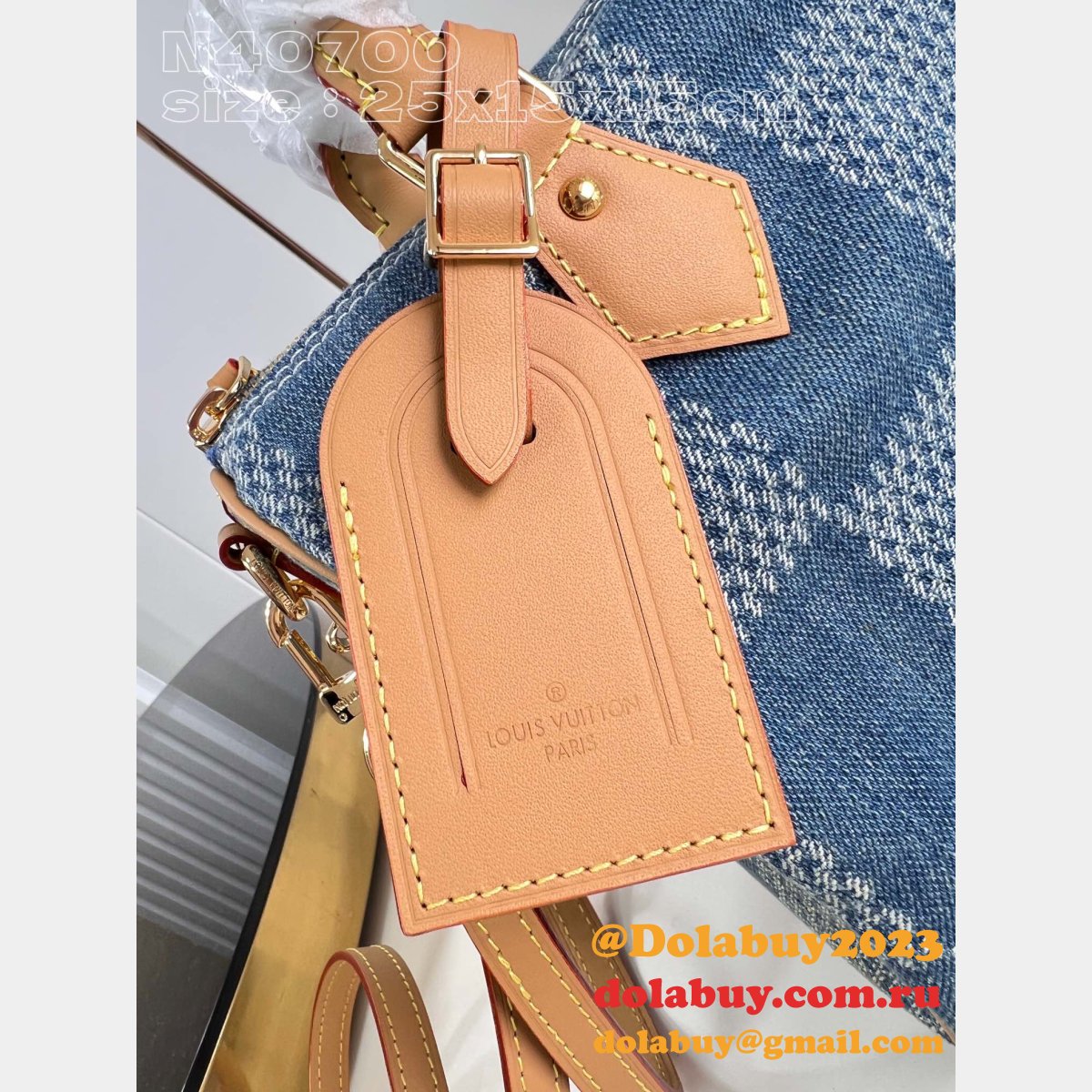 LVS Replica Prefall 2024 Louis Vuitton Damier Denim 3D N40700 Bag