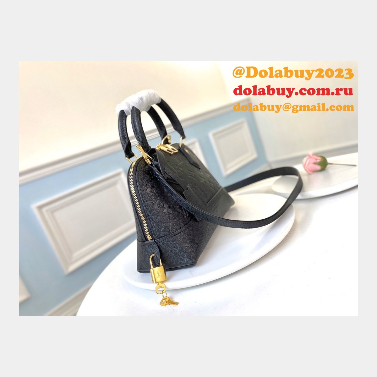 Louis Vuitton Neo Alma BB Bag Monogram Empreinte M44829 Black High Quality