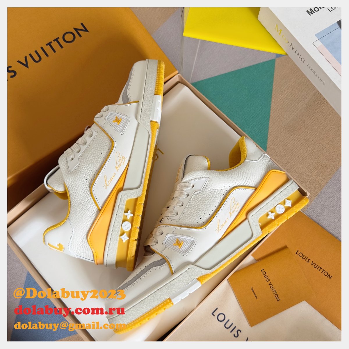 Top Quality LV Knockoff Shoes Trainer Sneaker Wholesale