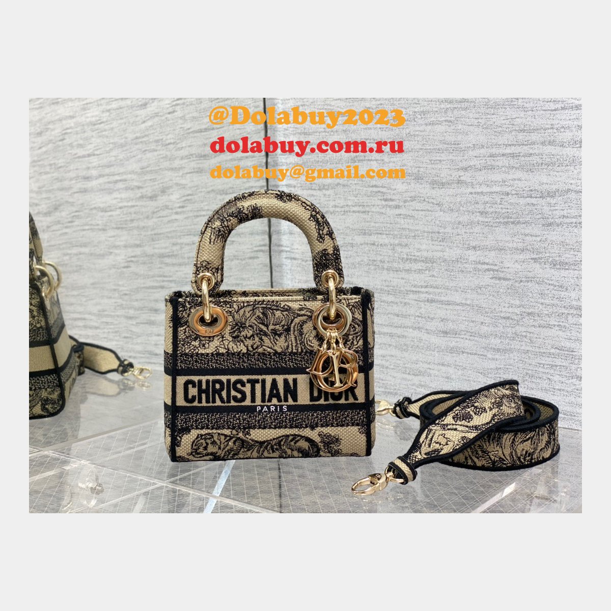 Christian Dior Copy Lady 1:1 17CM Mirror Designer Bag