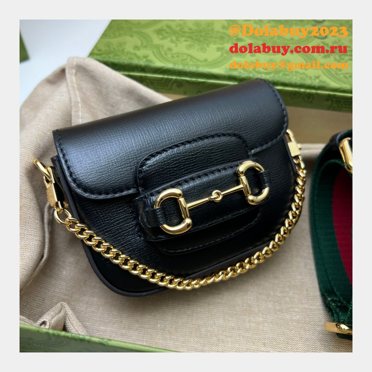 The Replica Gucci 699760 High Quality Horsebit 1955 Strap Wallet