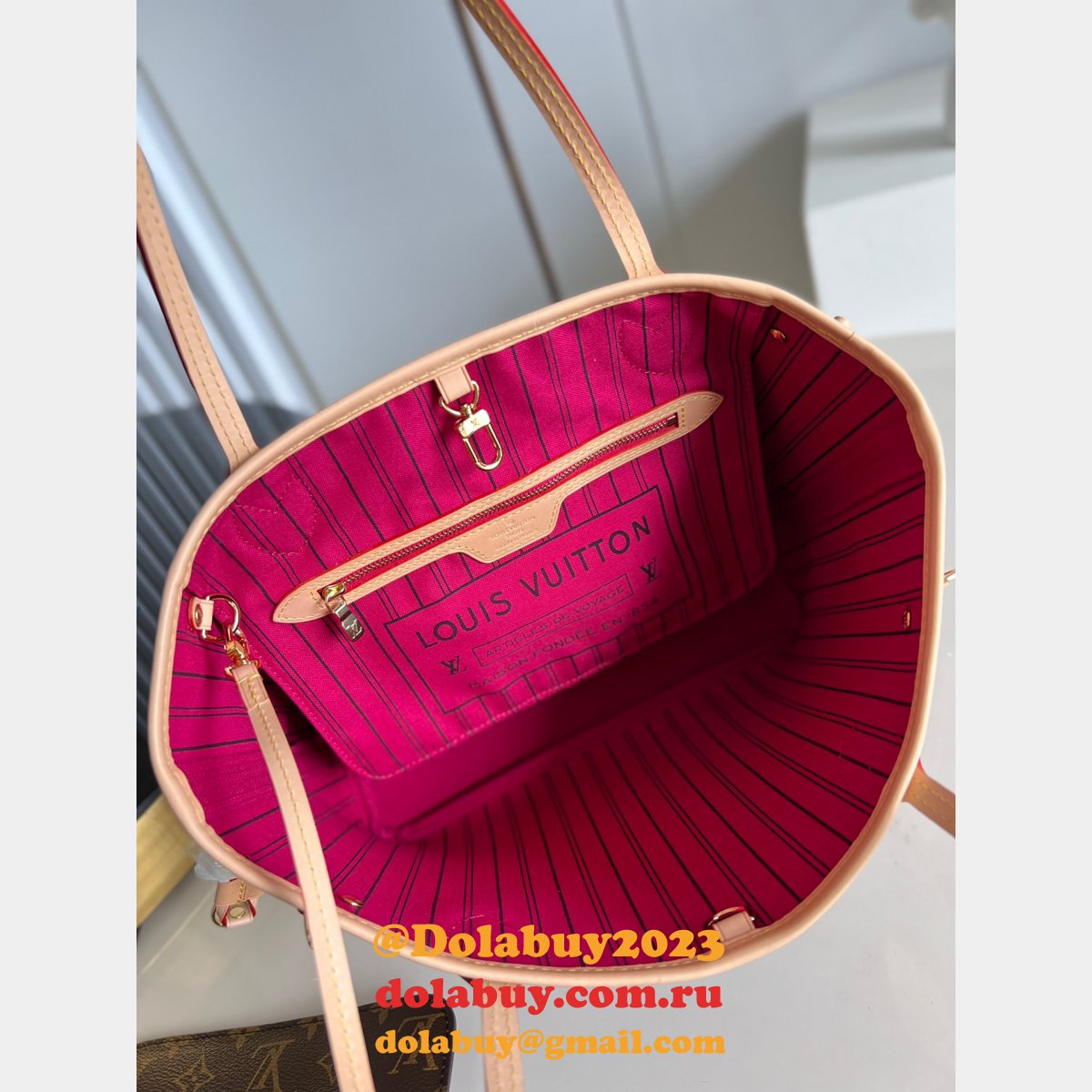 High Quality Louis Vuitton Replica Neverfull Damier/Monogram N41362/M41245 PM Bags 29CM