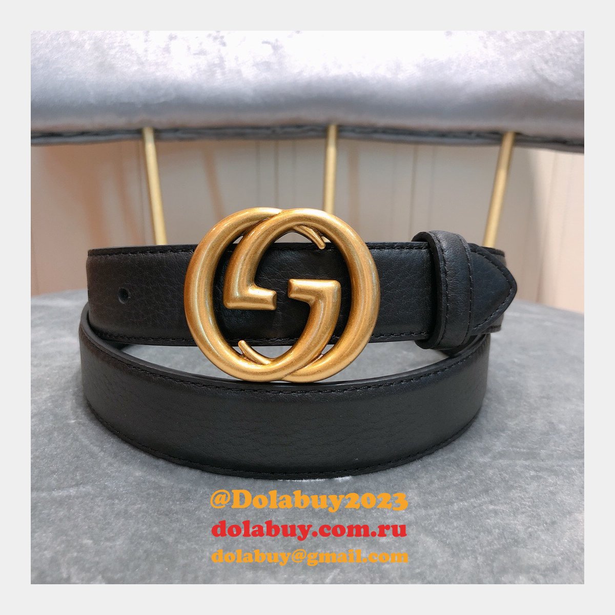 G*u*i belt with double g buckle 20mm,30mm,40mm black luxury