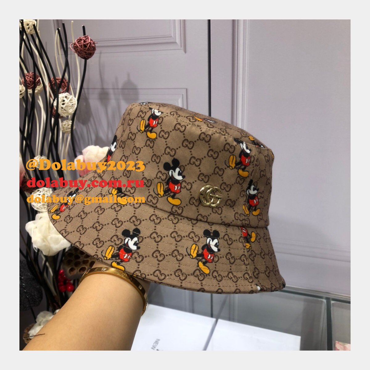 7 Star Gucci Mickey fisherman hat