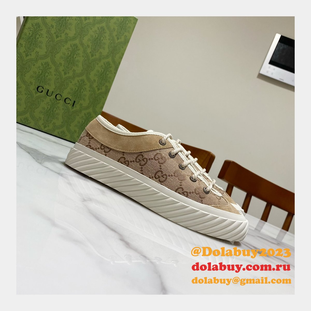 perfect dolabuy 1:1 mirror replica G*u*i gg canvas shoes