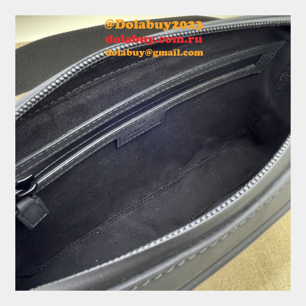 GG Crossbody Knockoff Gucci Rubber-effect 771293 Black Bag