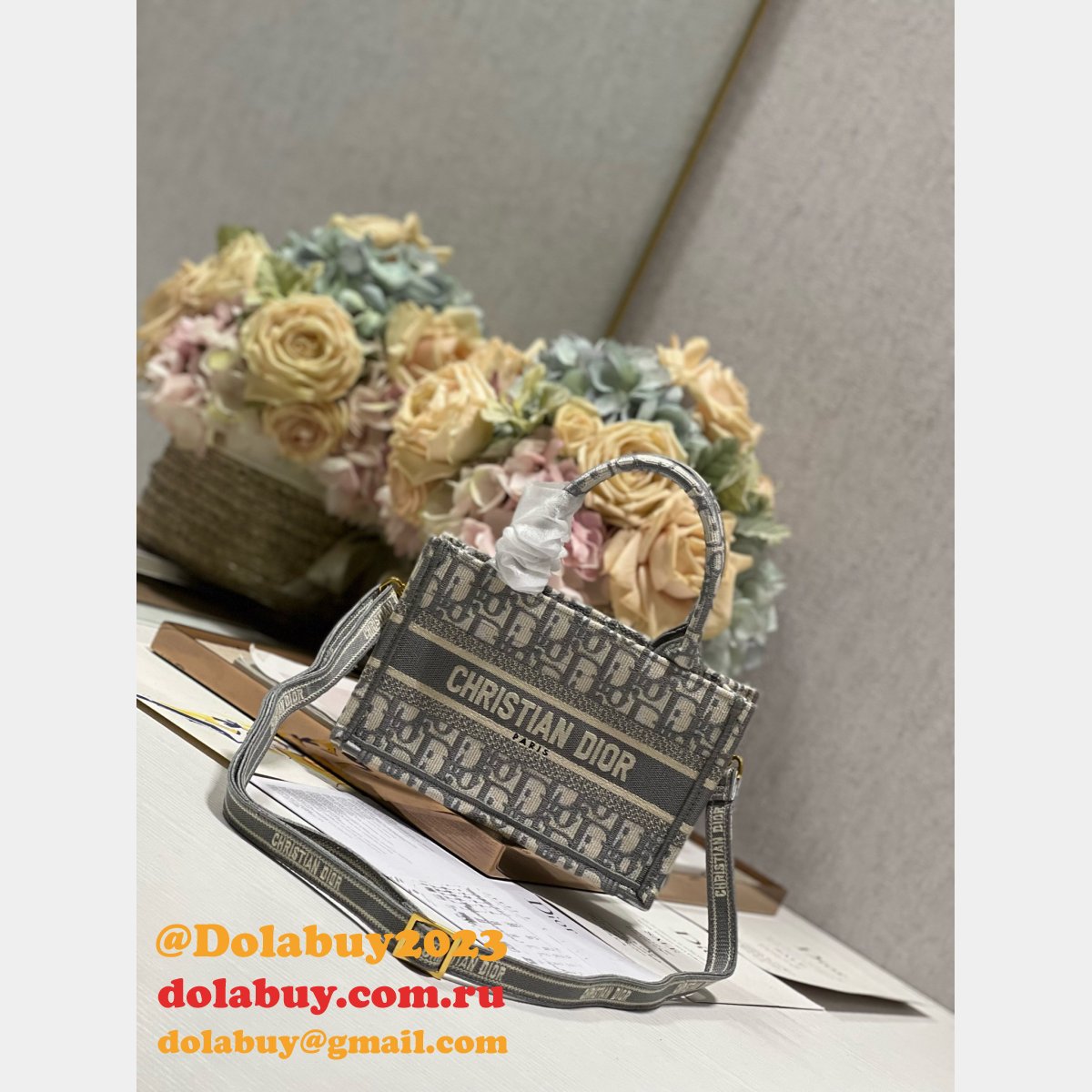 Christian Dior Perfect Cheap Replica Book Tote Paris Oblique Bag