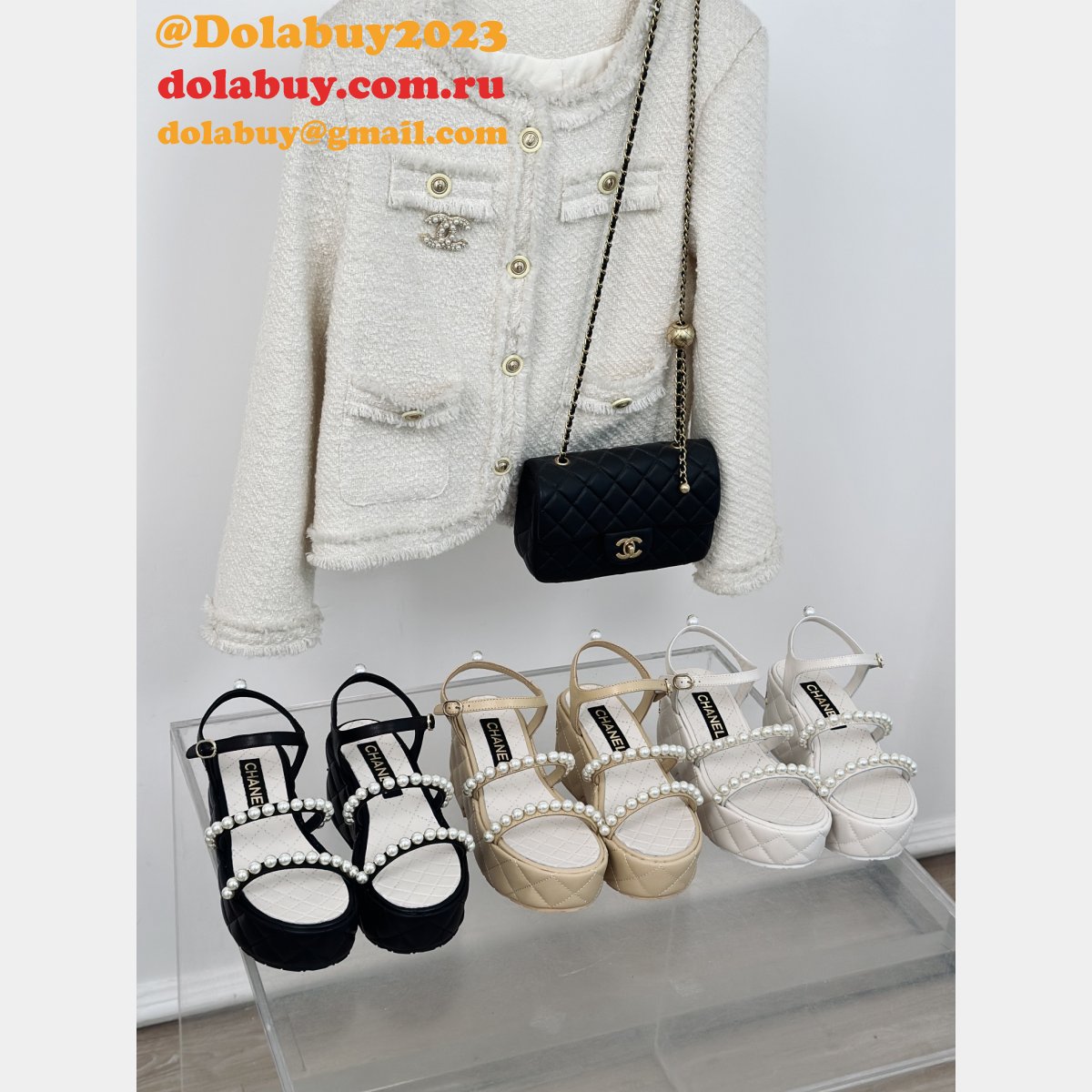 High Quality Designer CC PEARS SLIPPERS AND SANDALS