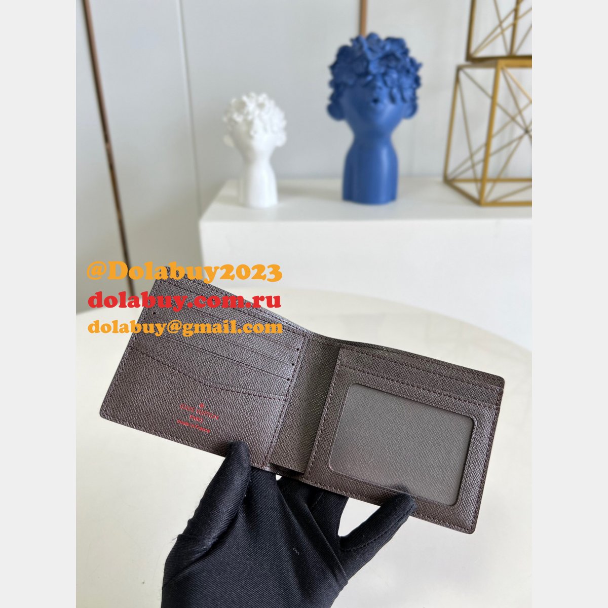 Louis Vuitton Men Replica M64002 Slender Wallet Monogram Eclipse Canvas
