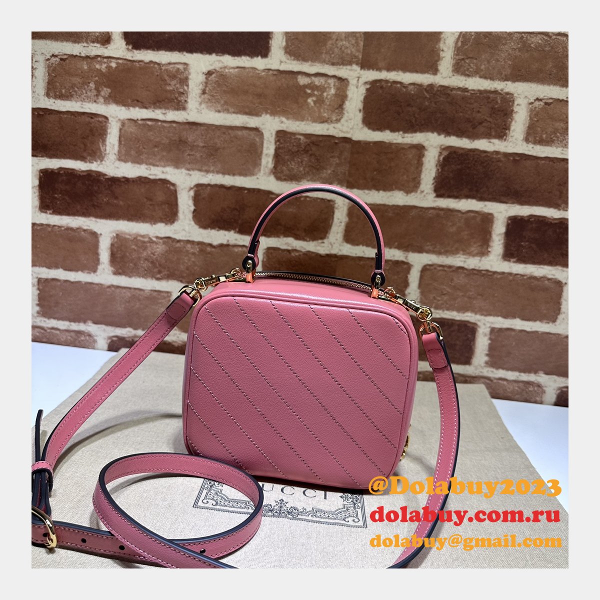 designer G*u*i replica crossbody 744434 blondie top bag