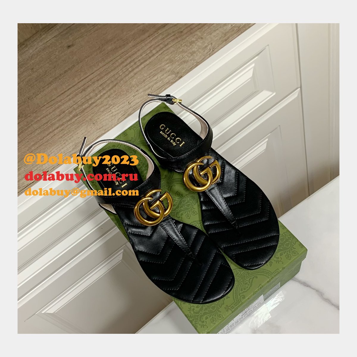 The Best Fake Sandals 1:1 Mirror Top Quality Black Shoes