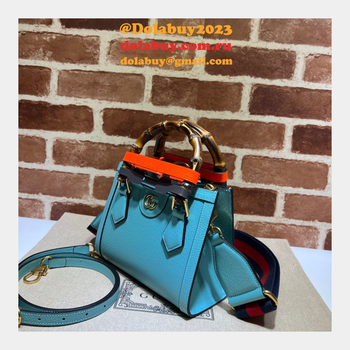 Gucci designer replica 702732 Diana mini tote bag leather