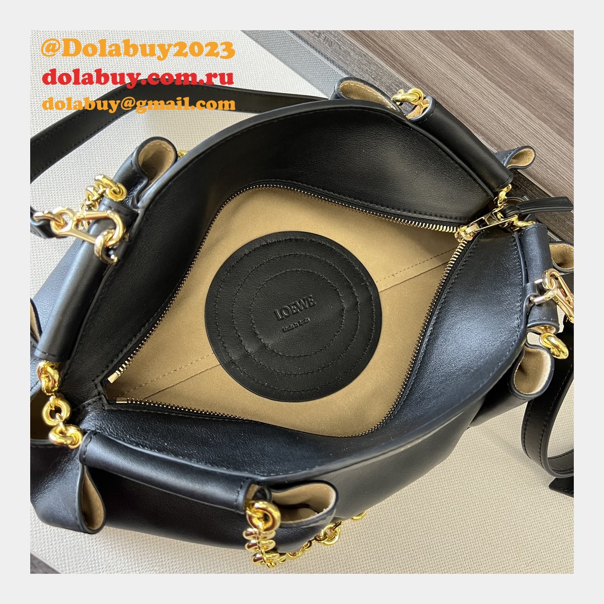 Luxury loewe Paseo small Nappa leather women bag