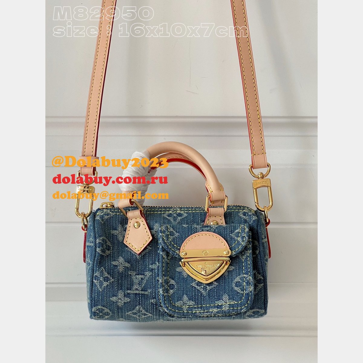 Nano Speedy Louis Vuitton Replicas M82950 Monogram Denim Bag