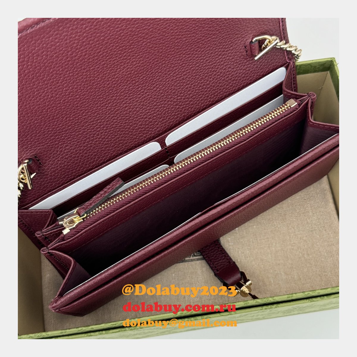 Replica 652681 Jackie 1961 Chain Wallet Gucci AAA+ Bag