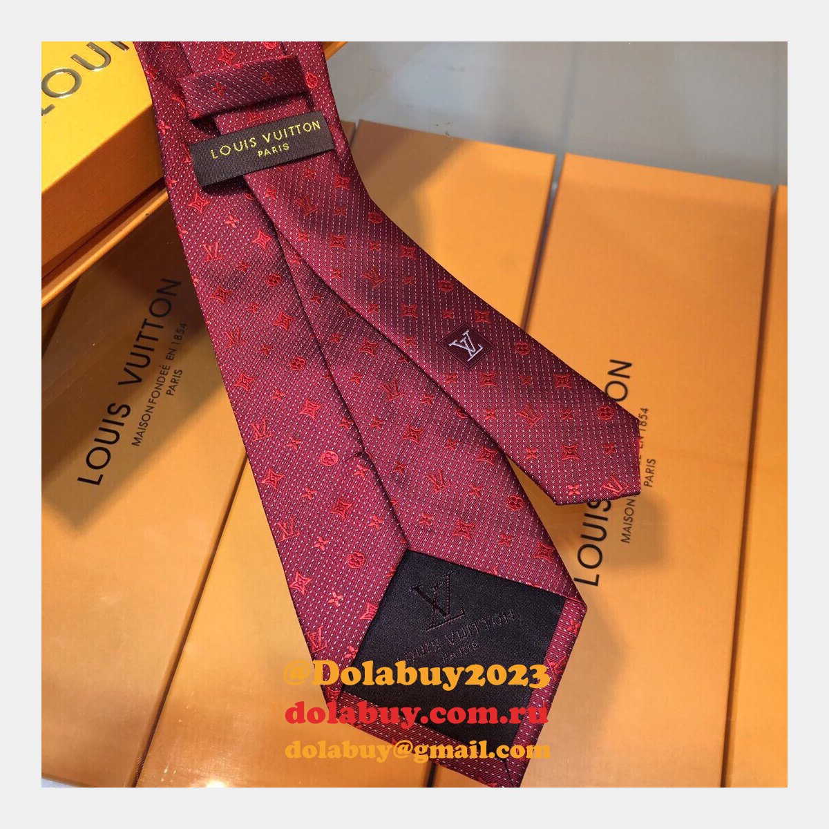 Louis Vuitton Monogram Classic Jacquard series Tie