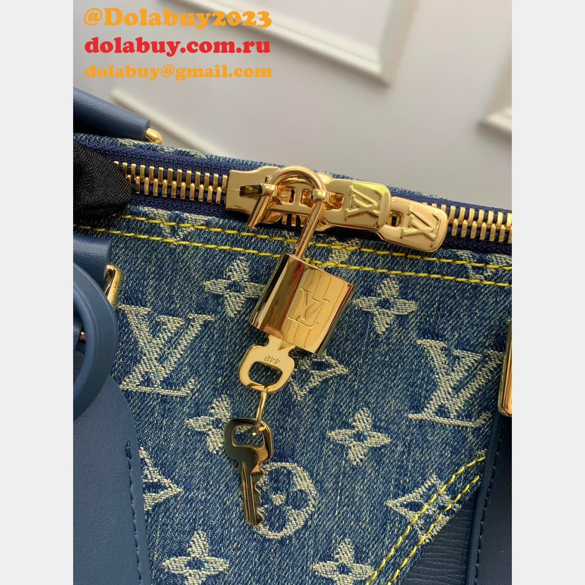 Replicas Shop Louis Vuitton 2022 Keepall Bandoulière 50 Other Leathers M45975 Blue