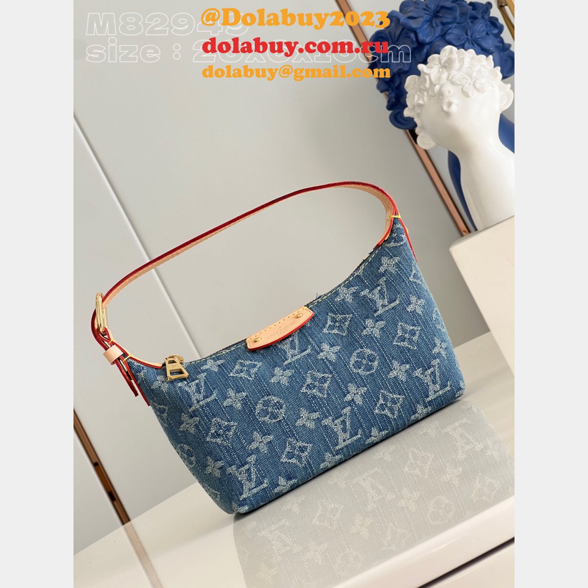 Hills Pochette Monogram Denim M82949 Inspired Louis Vuitton Knock Off Bag