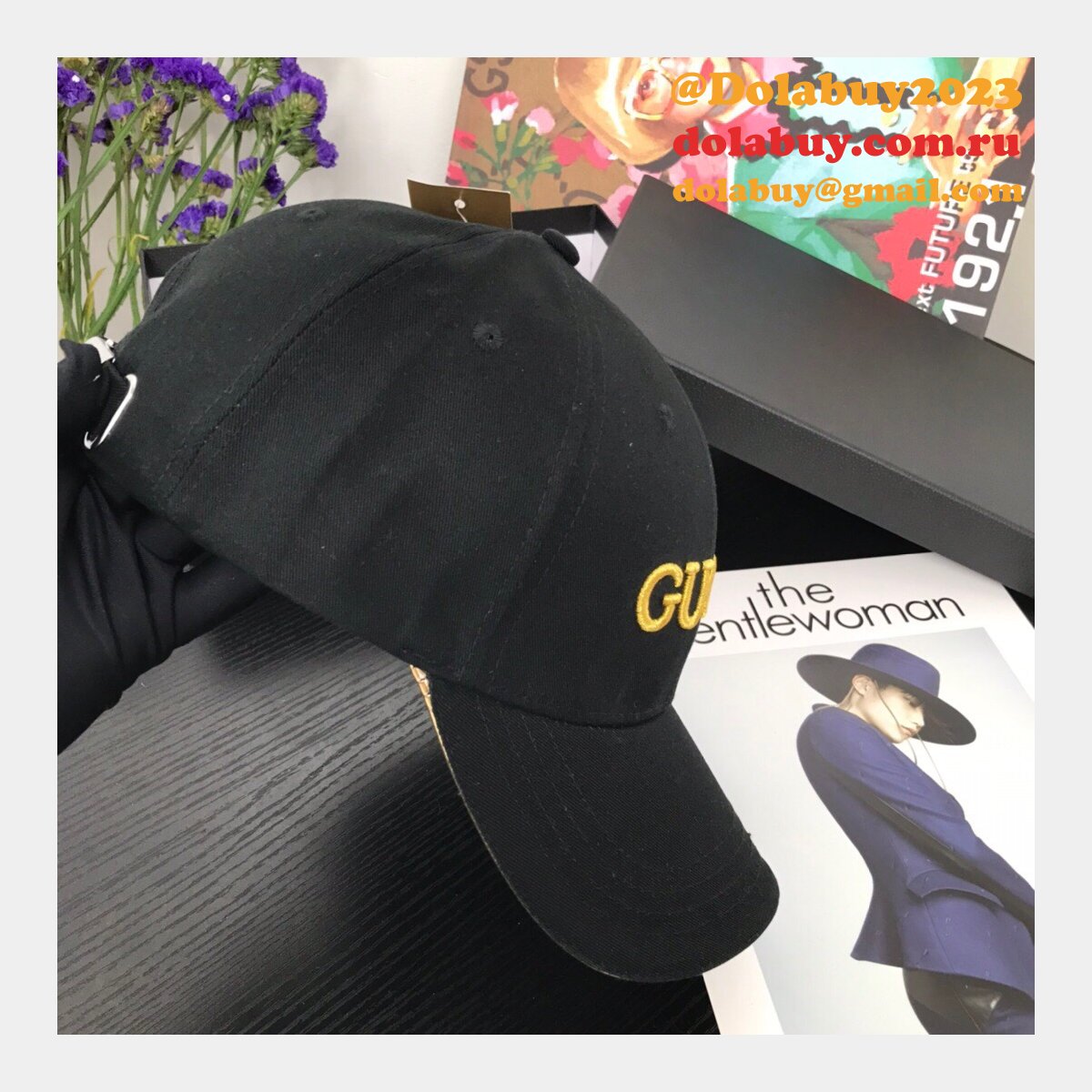 Best Gucci Court simple embroidery logo Baseball cap
