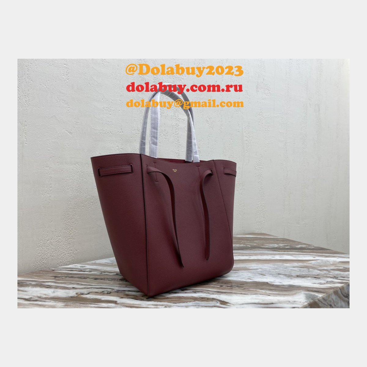 Céline Cabas Wine Red Phantom Luggage Phantom Luggage
