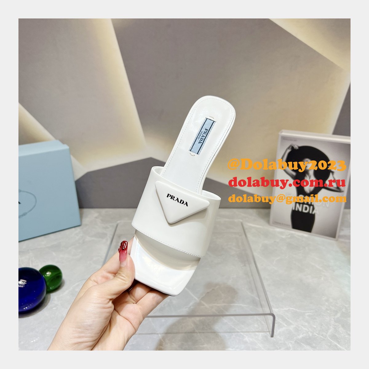 Top Quality Duplicate REPLICA PRADA LEATHER SLIPPERS