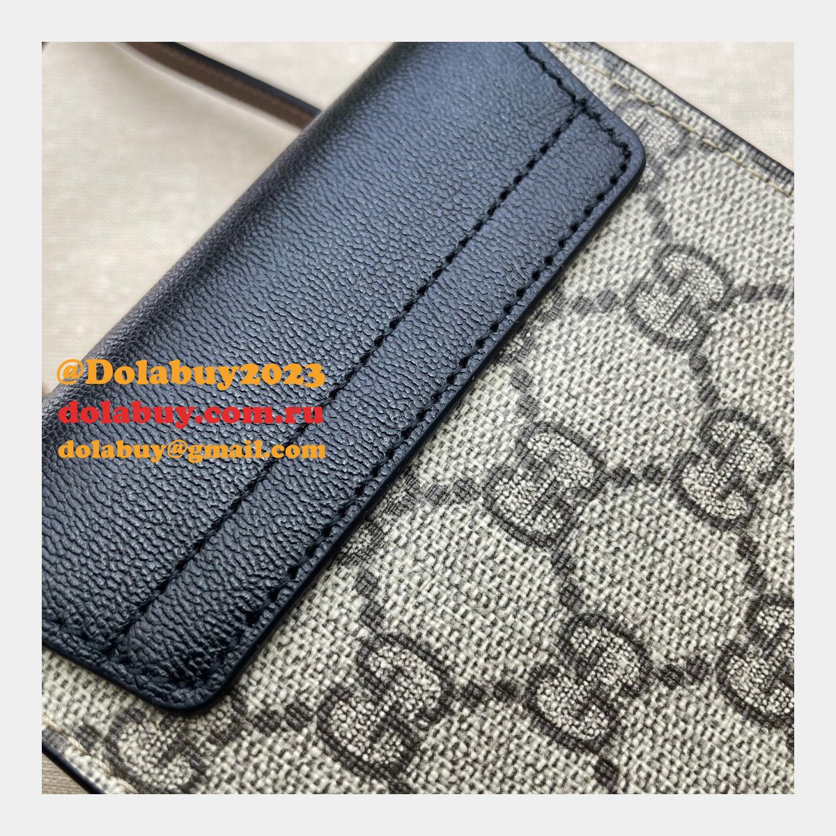 Replica Best Gucci 658229 Padlock mini bag in beige and ebony GG Supreme