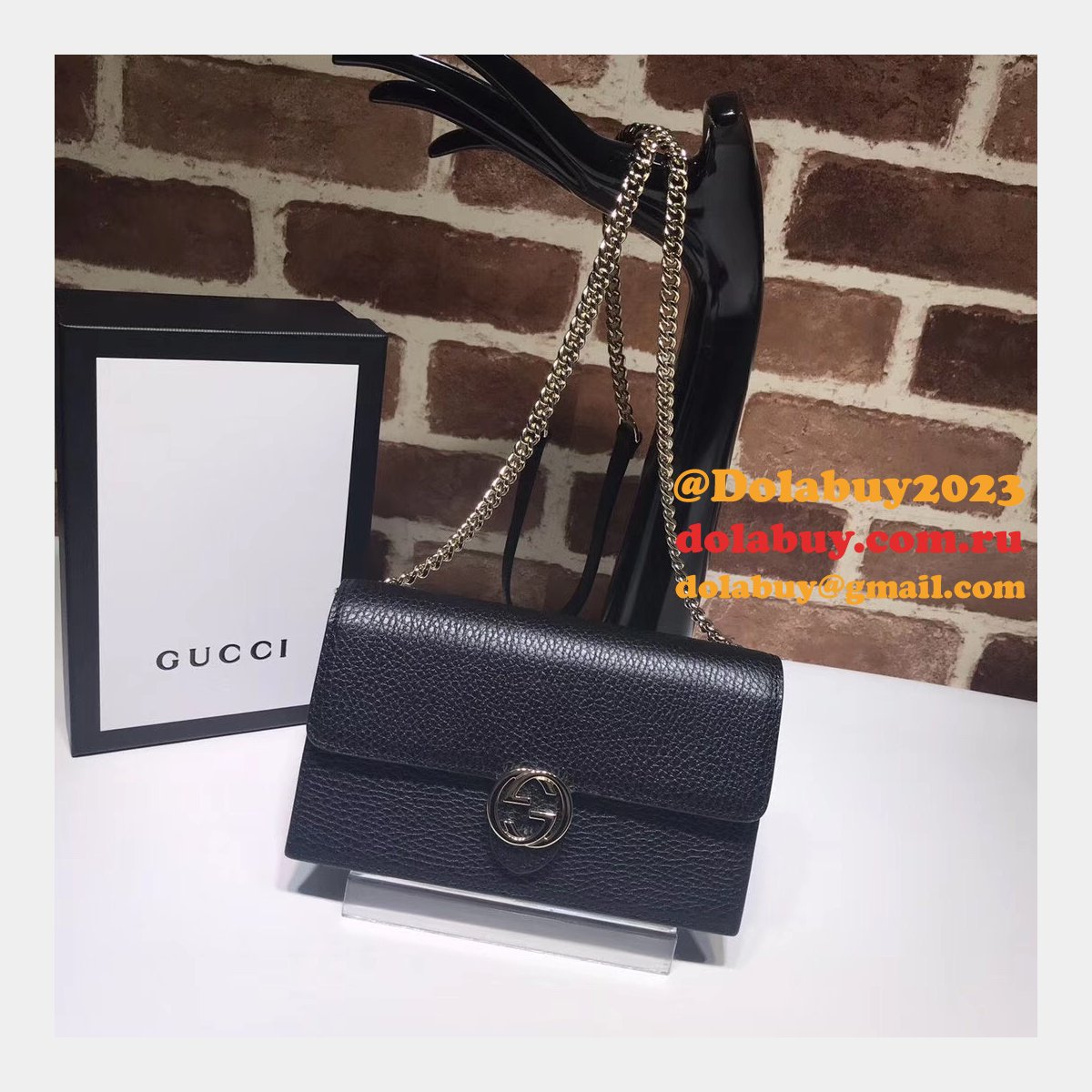 cheap G*u*i 510314 leather interlocking gg 510314 crossbody