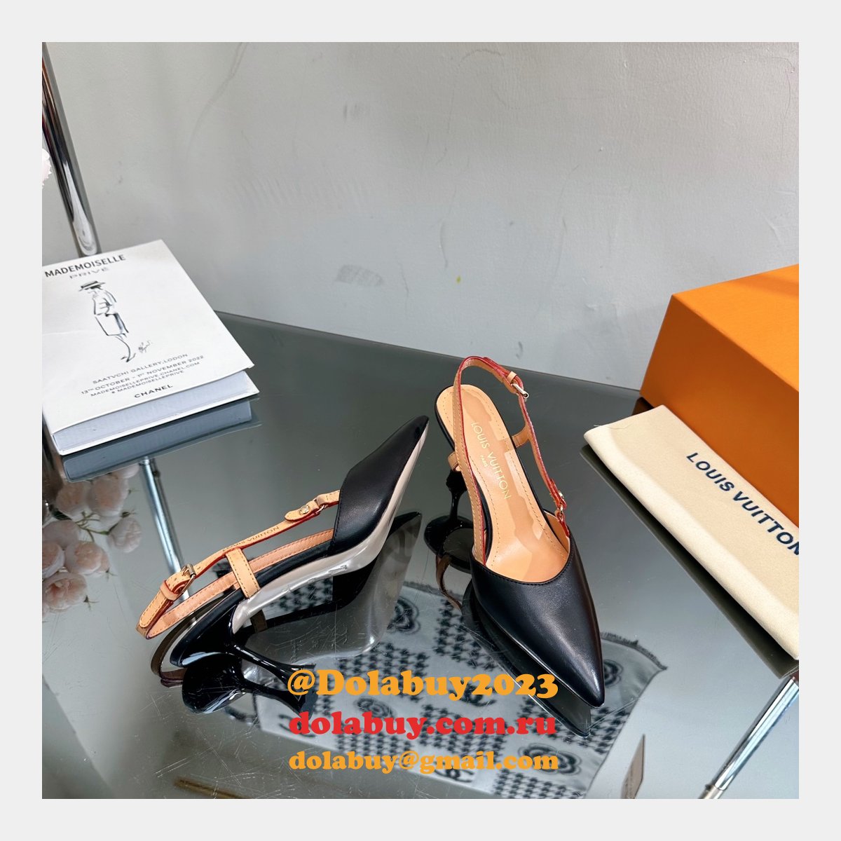 Louis Vuitton 1:1 Mirror Blossom Slingback Pump Shoes