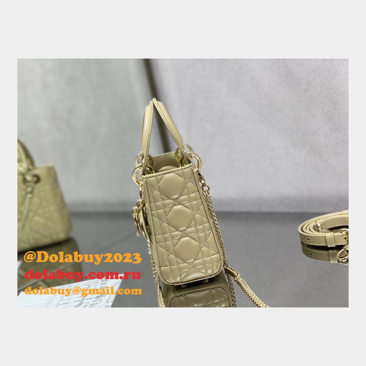Top Quality DIOR LADY 17/20CM BAG LAMBSKIN