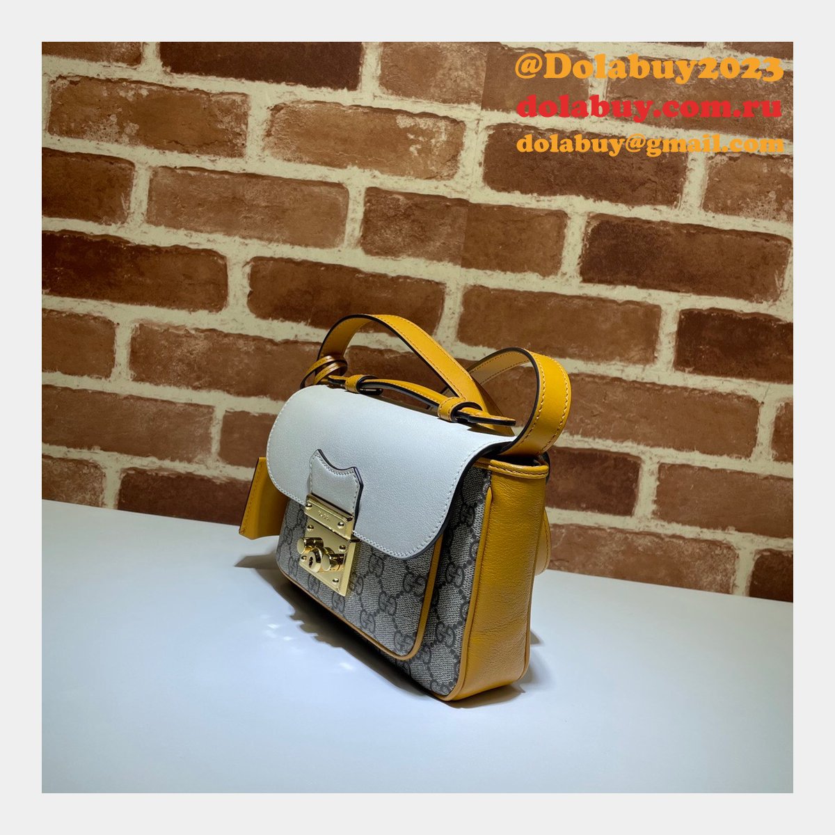 High Quality Gucci Replica 658487 Padlock mini bag in GG Supreme canvas