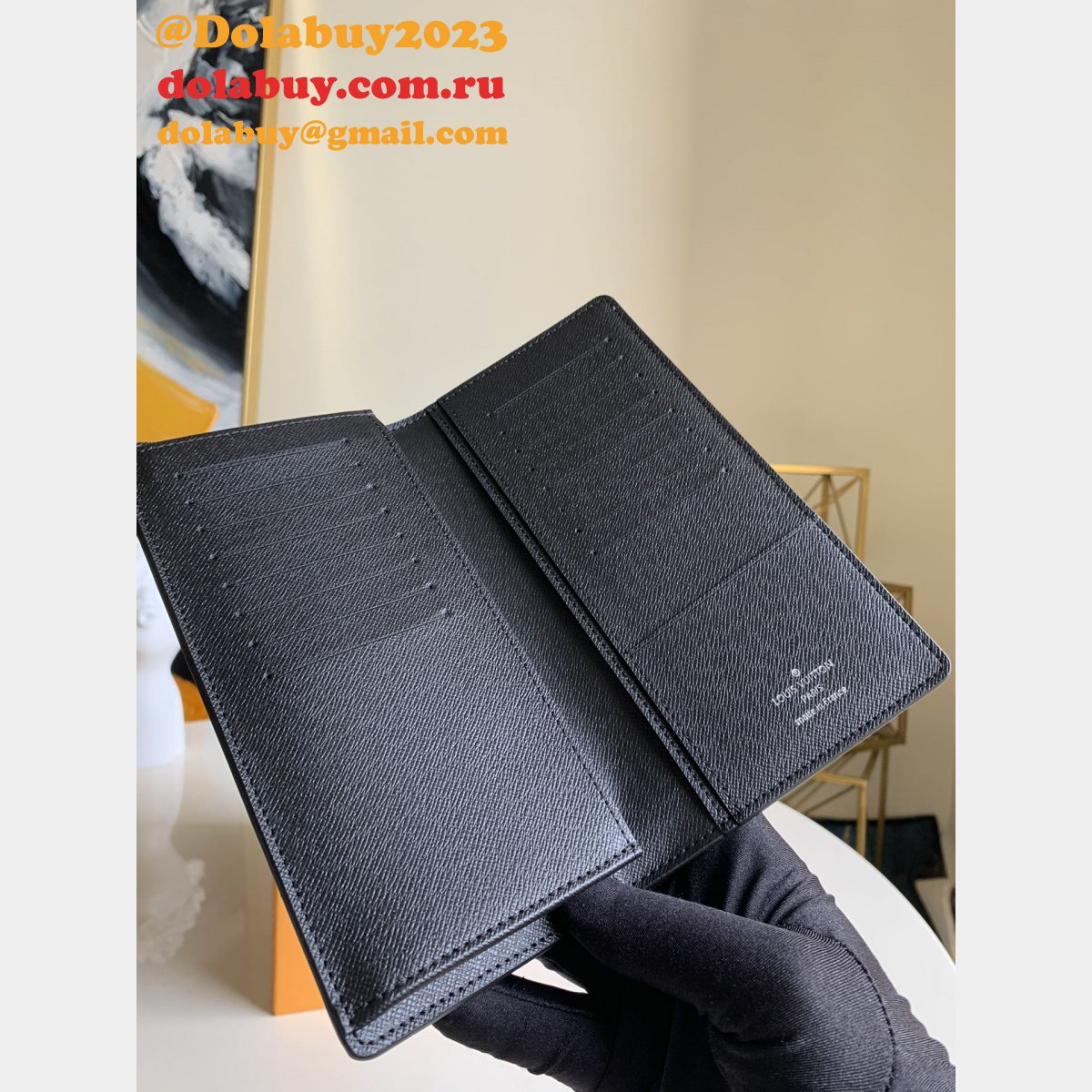M61697/N62665/M66540 Brazza Wallet Monogram Eclipse Damier Graphite LV Replica