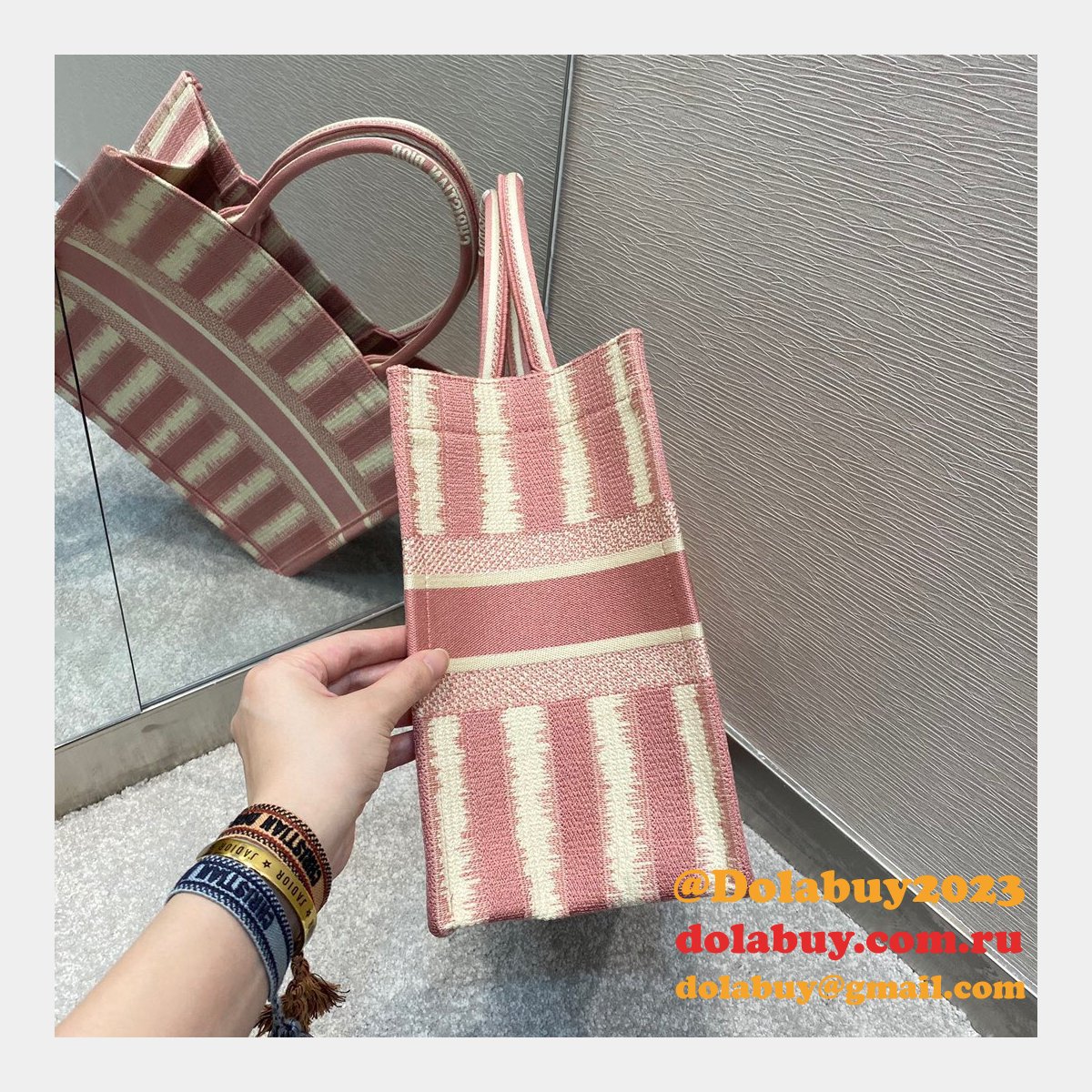 Wholesale Dior Book Tote Red High Quality 36CM Bag