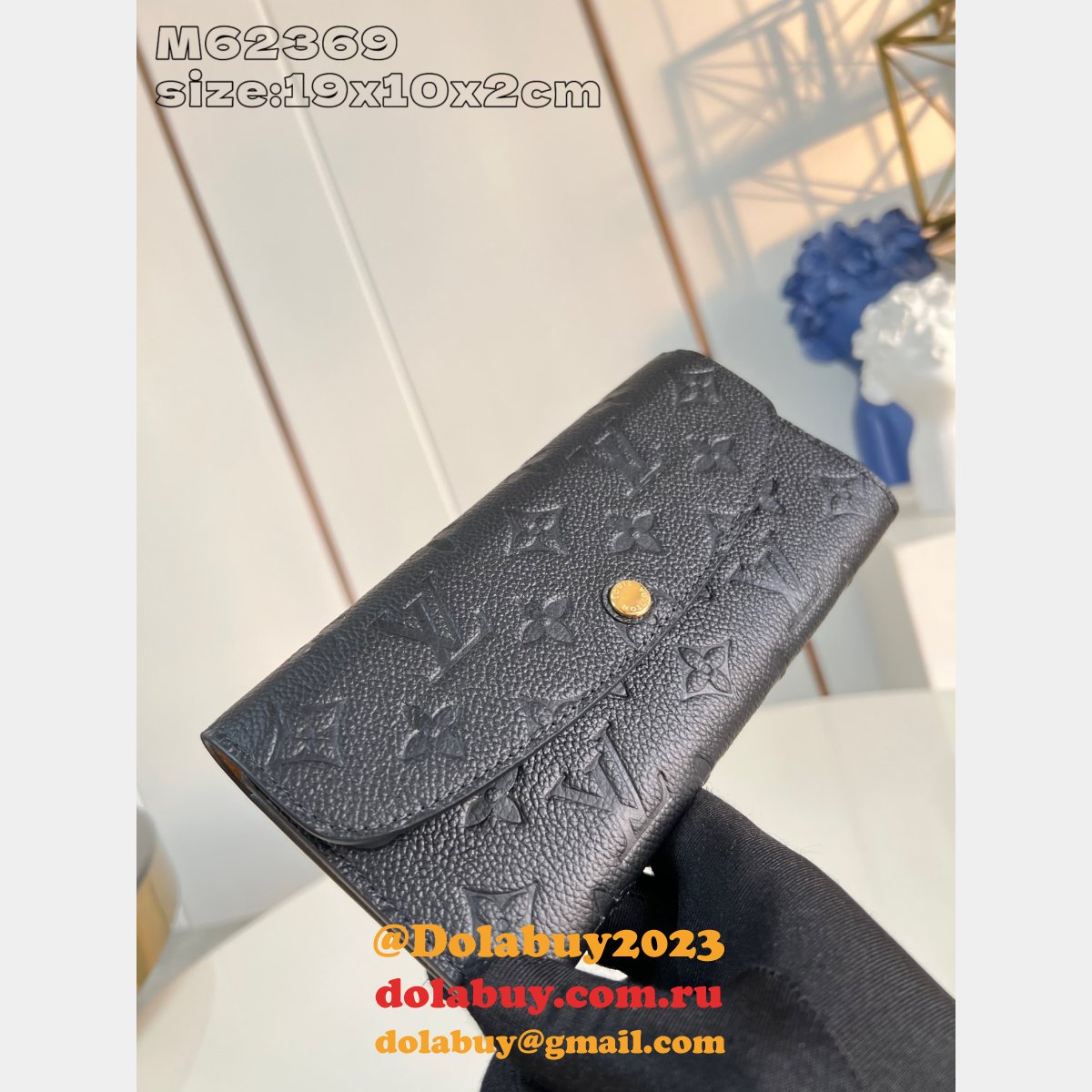 Luxury M62369 Black AAA+ Emilie Wallet Louis Vuitton Bags