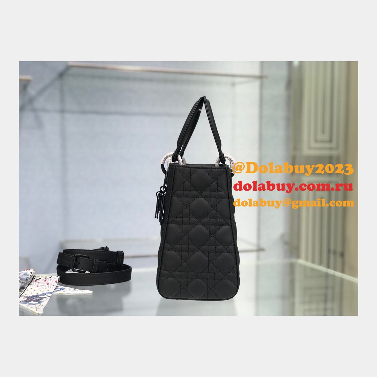 Replica Christian Dior Knockoff Lady Dior 24cm Purses