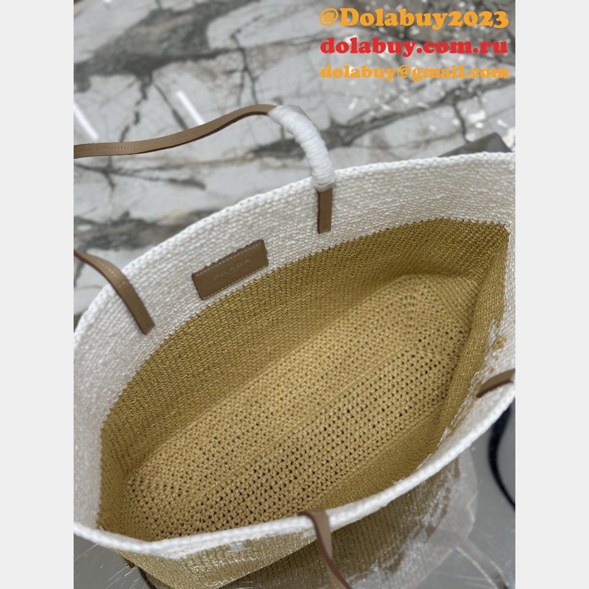 Wholesale prada 1:1 Mirror weave big tote
