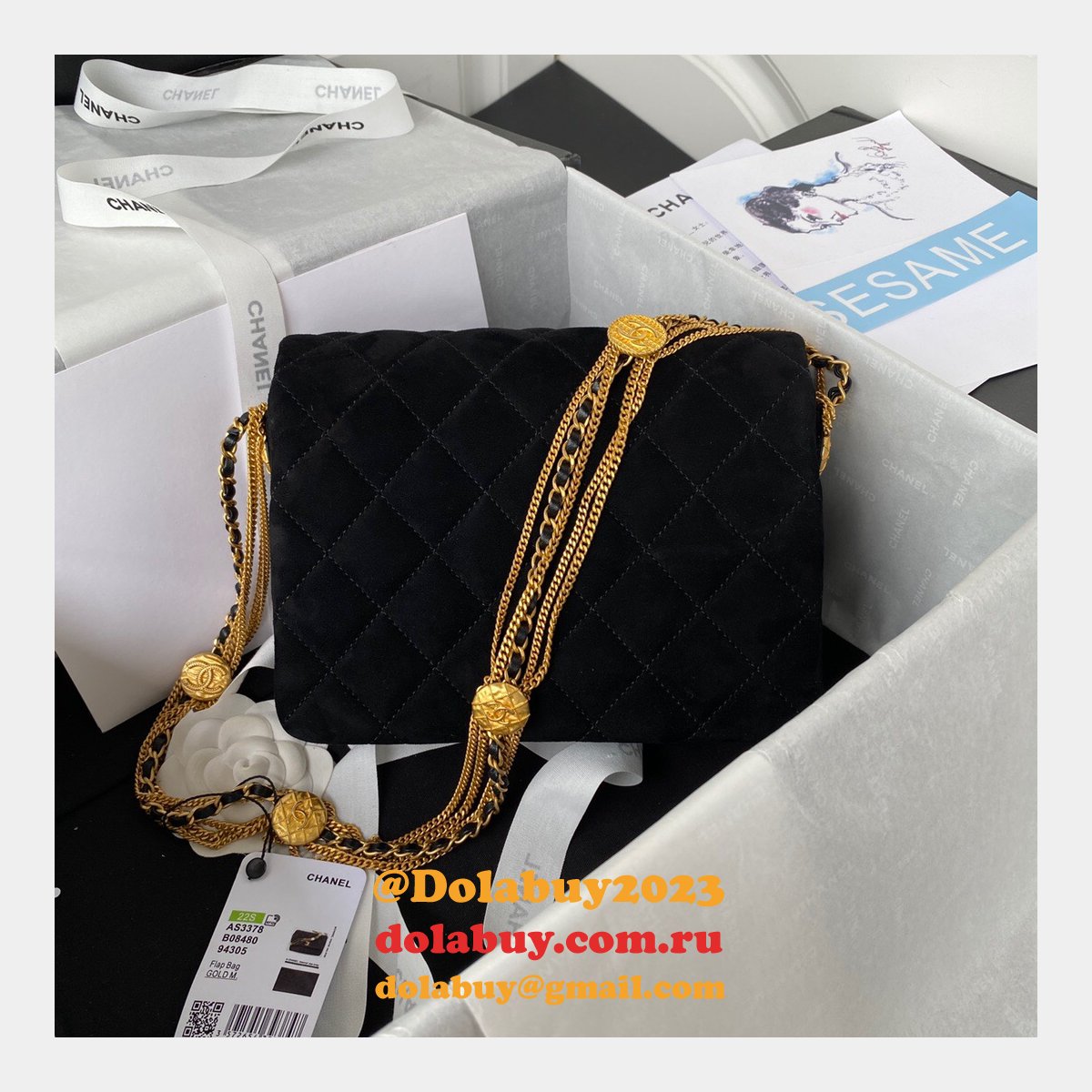 Designer Replica Toppest Flap AS3378 Bag Black/Brown