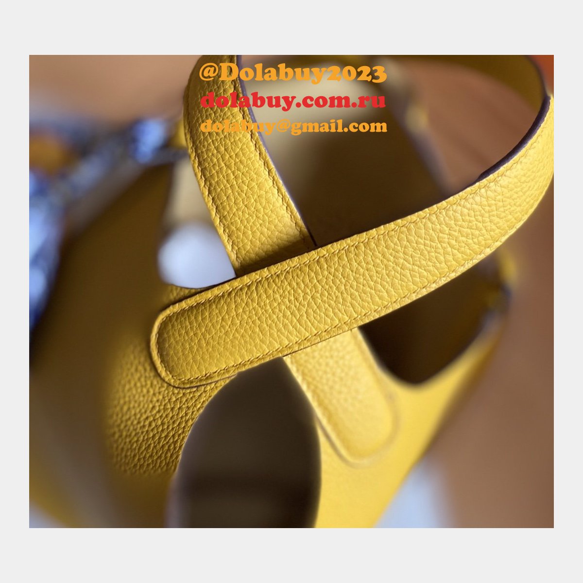 hermes Luxury picotin Yellow replica bags cheap bracelets