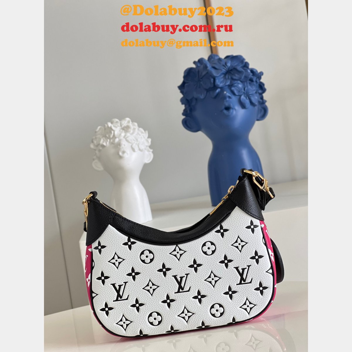 Louis Vuitton Best Quality M46113 Bagatelle Monogram Empreinte Leather Handbags