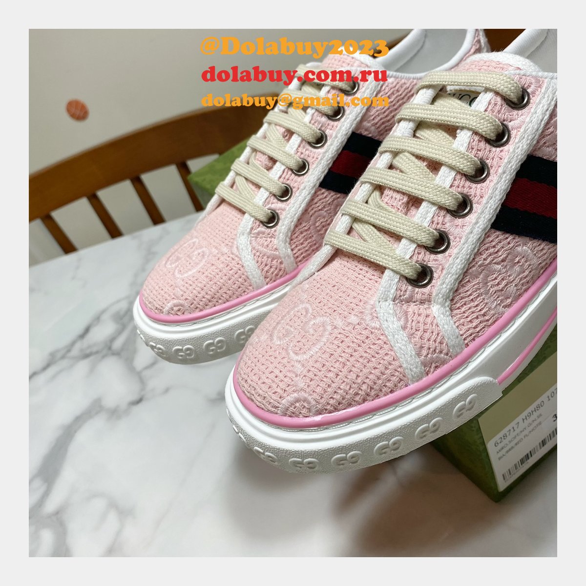 buy inspired replica G*u*i canvas designer shoes