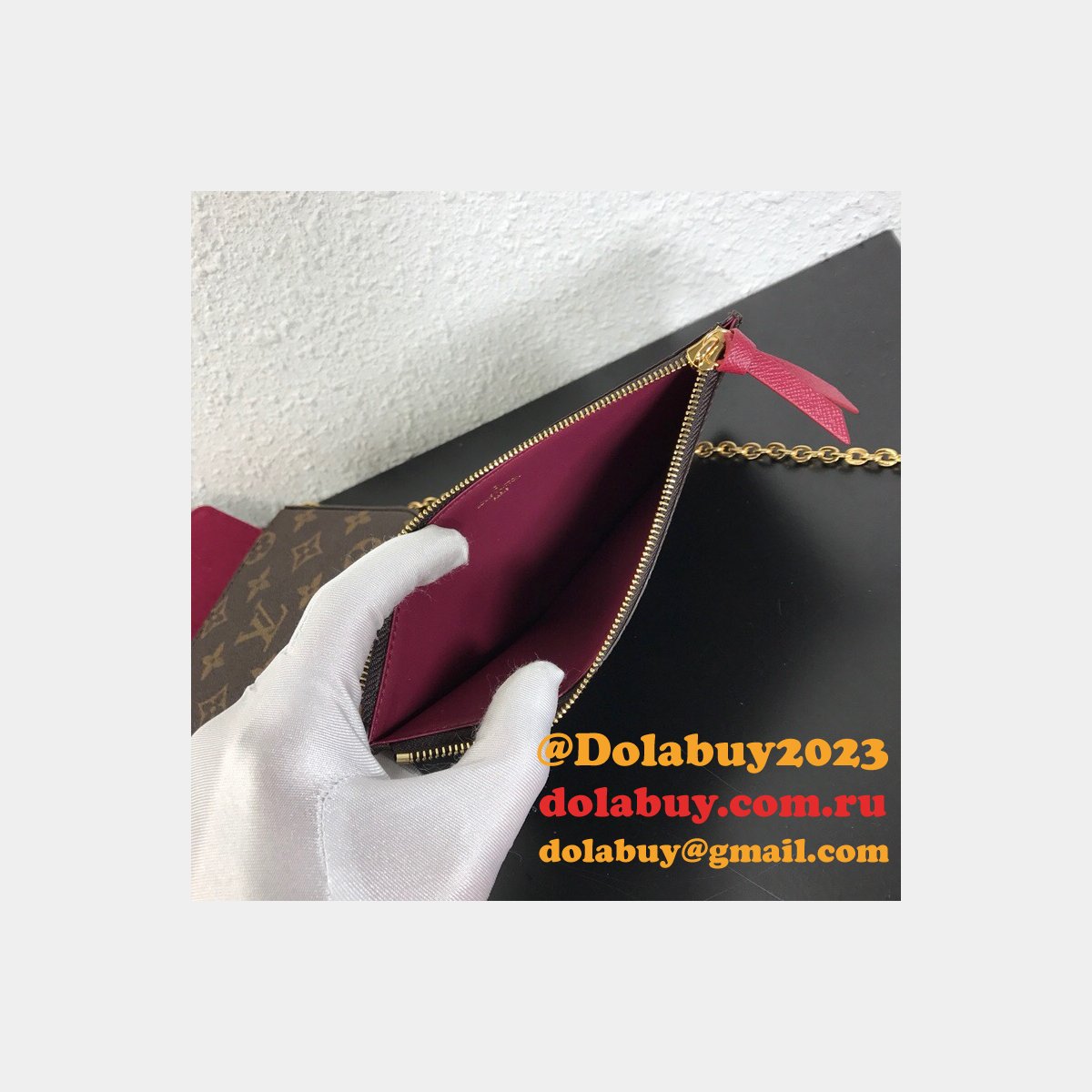 Best Louis Vuitton UK Monogram Canvas Felicie Chain M61276