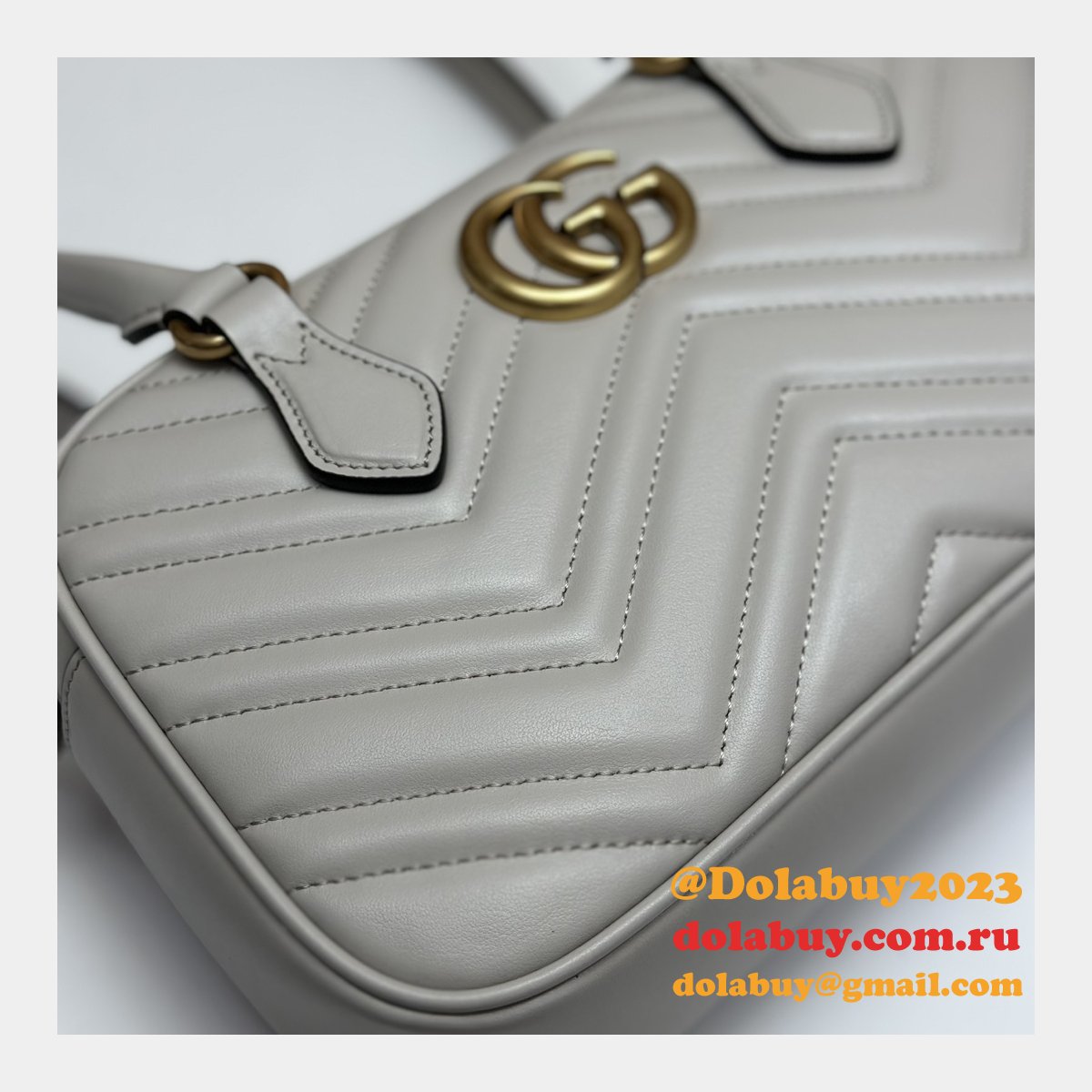 Inspired GG Marmont Gucci Knockoff Top Handle 795199 Bag
