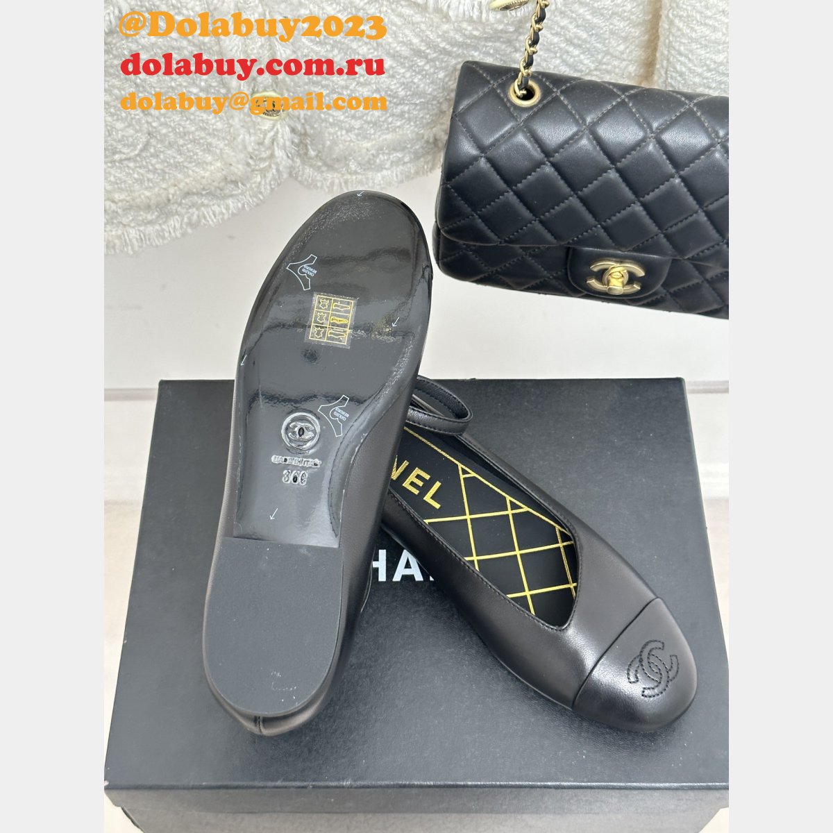 High-Quality Classic Replica Double C Mary Jane Shoes