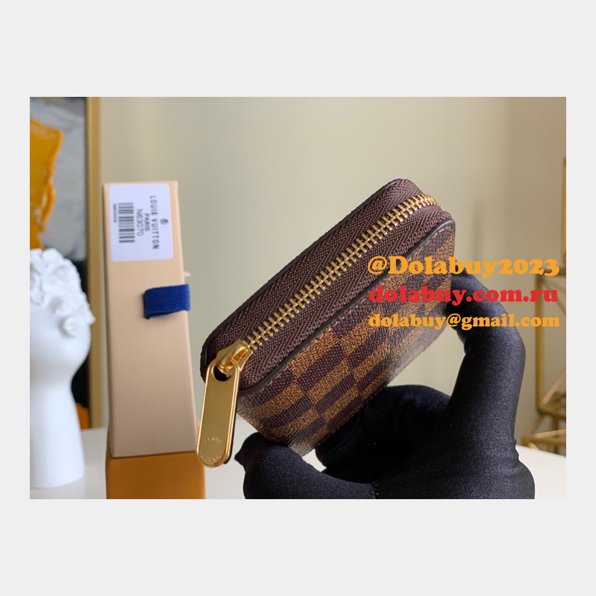 Louis Vuitton Wholesale N63070 Zippy Coin Purse Damier Ebene