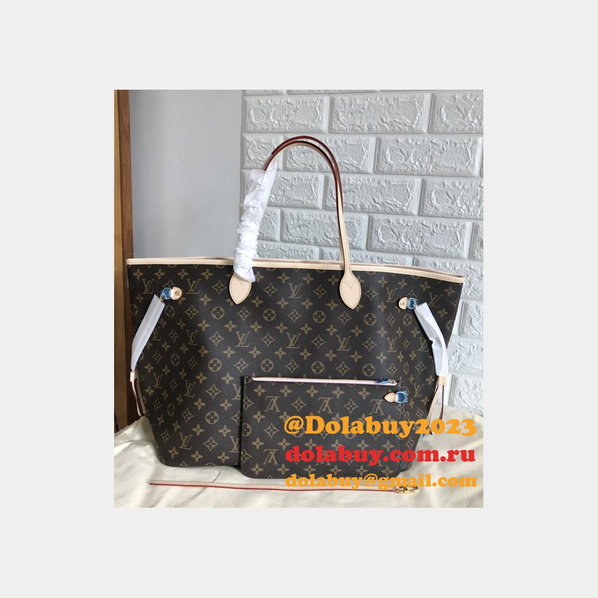 TOP QUALITY LOUIS VUITTONS NEVERFULLS GM M40990 pink 40CM