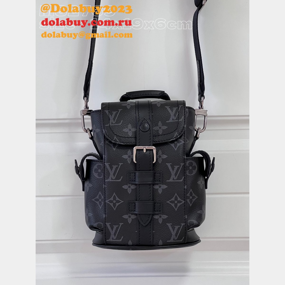 Designer Nano Christopher Replica Louis Vuitton Black M82769 Bag