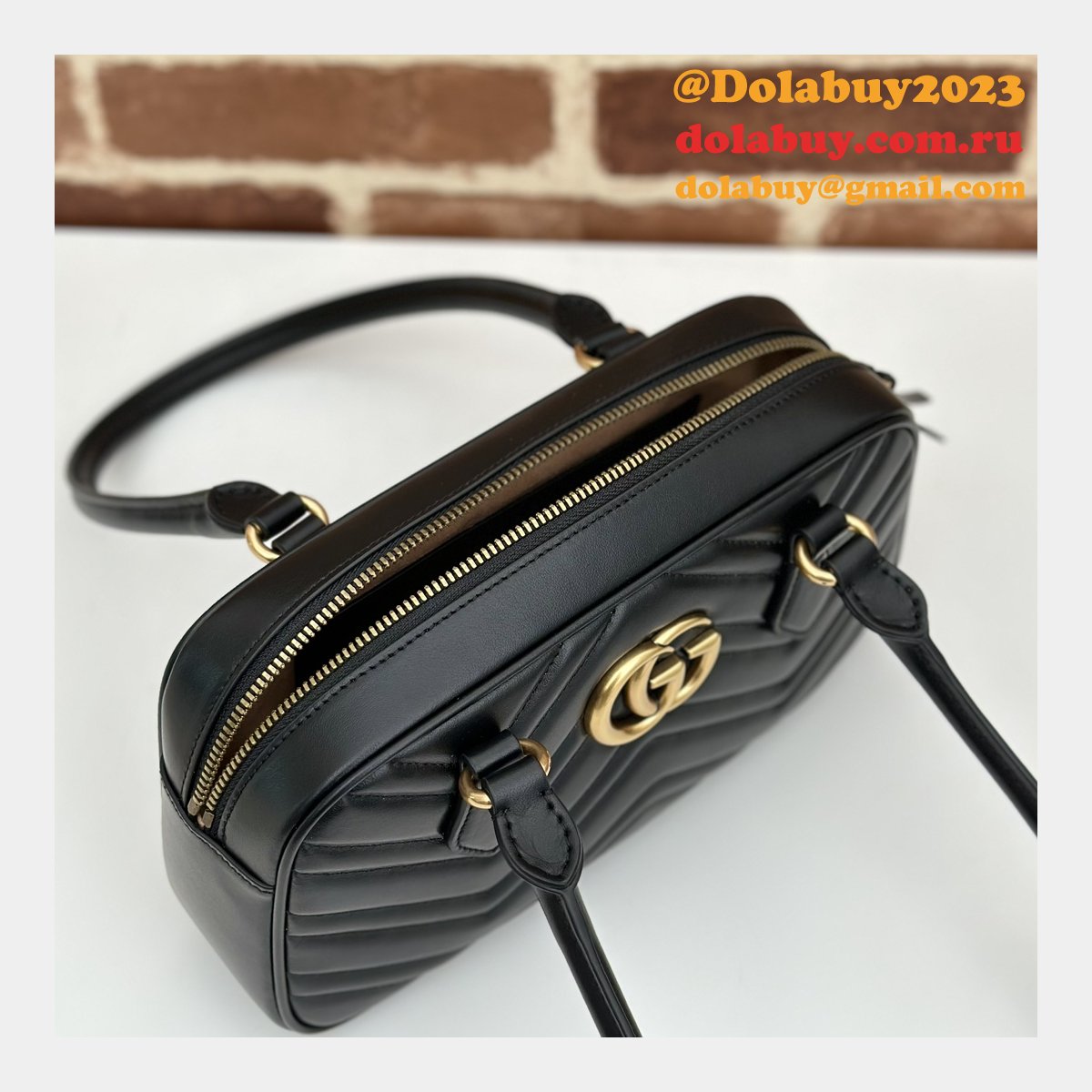 Inspired GG Marmont Gucci Knockoff Top Handle 795199 Bag