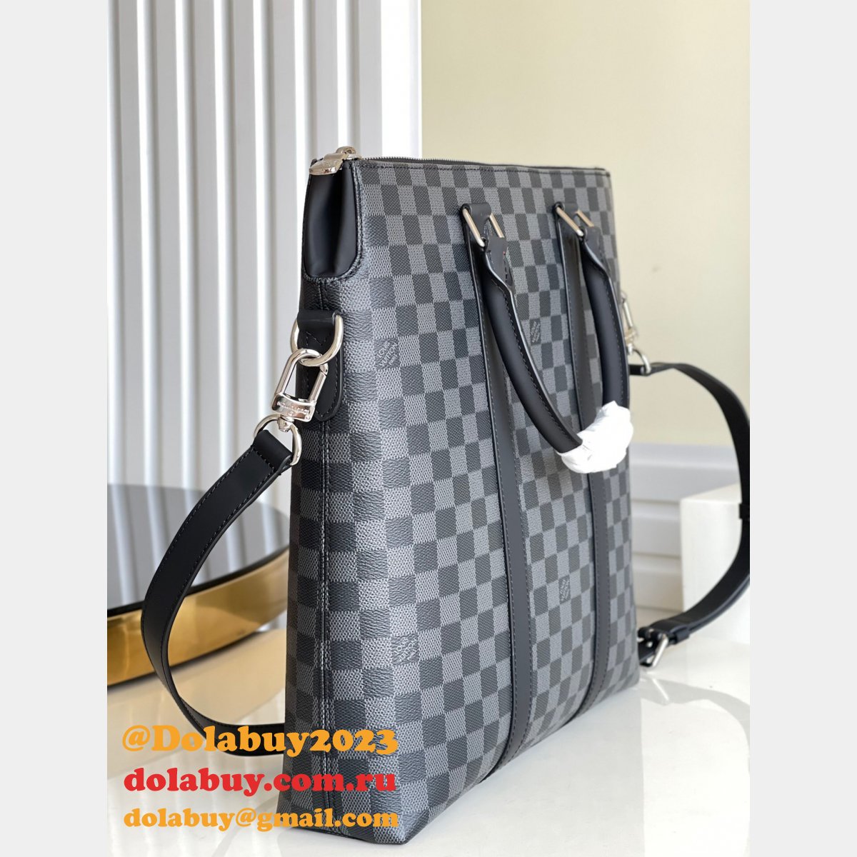 Louis Vuitton Replica N40000 Wholesale Anton Tote Damier Graphite Canvas Bags